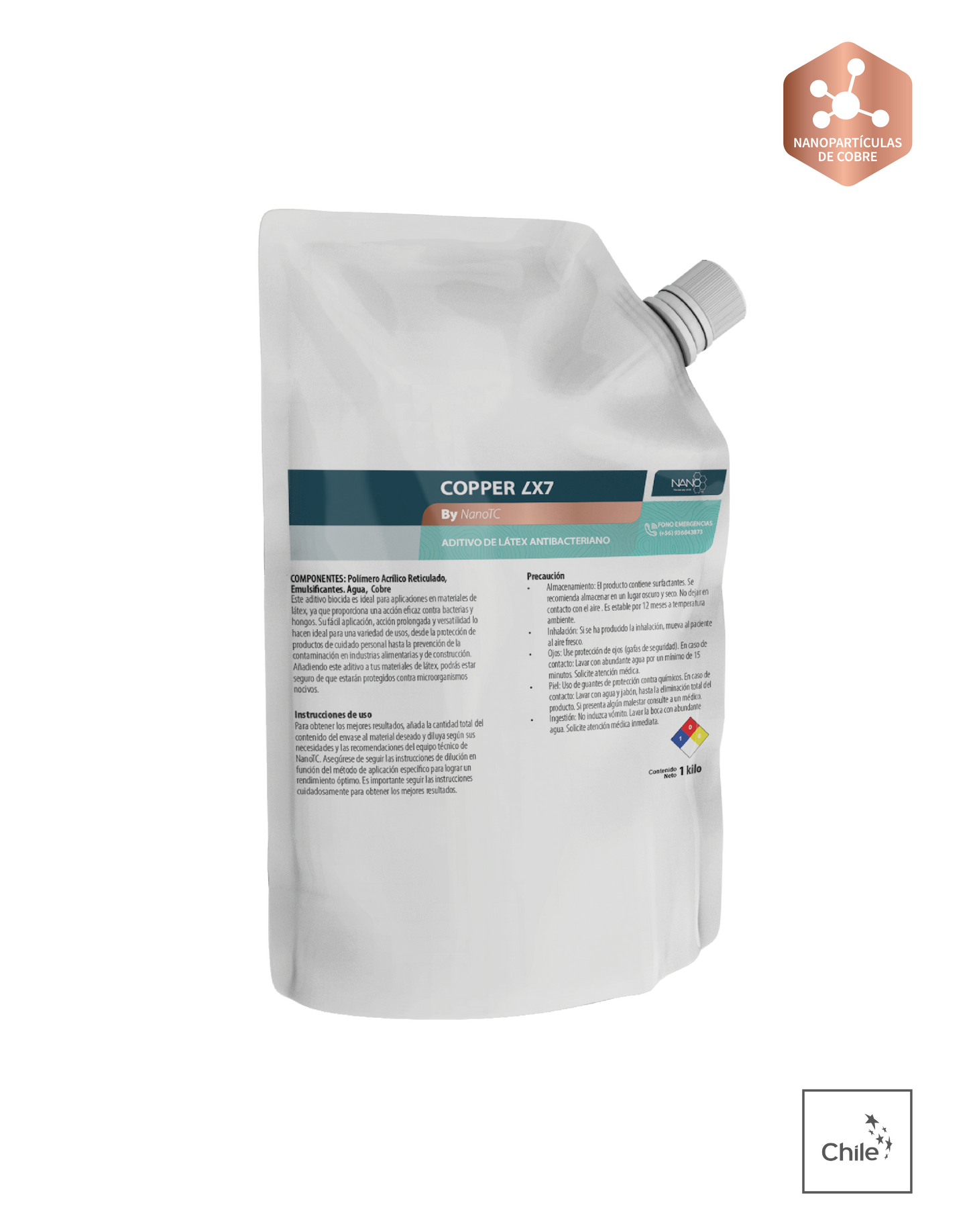 Copper CLX7 – Aditivo para látex antibacteriano con NPCu