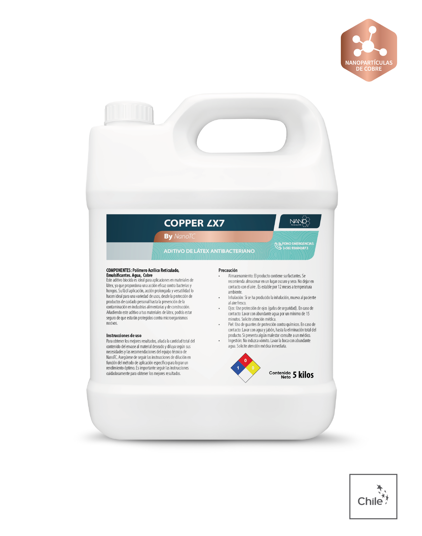 Copper CLX7 – Aditivo para látex antibacteriano con NPCu