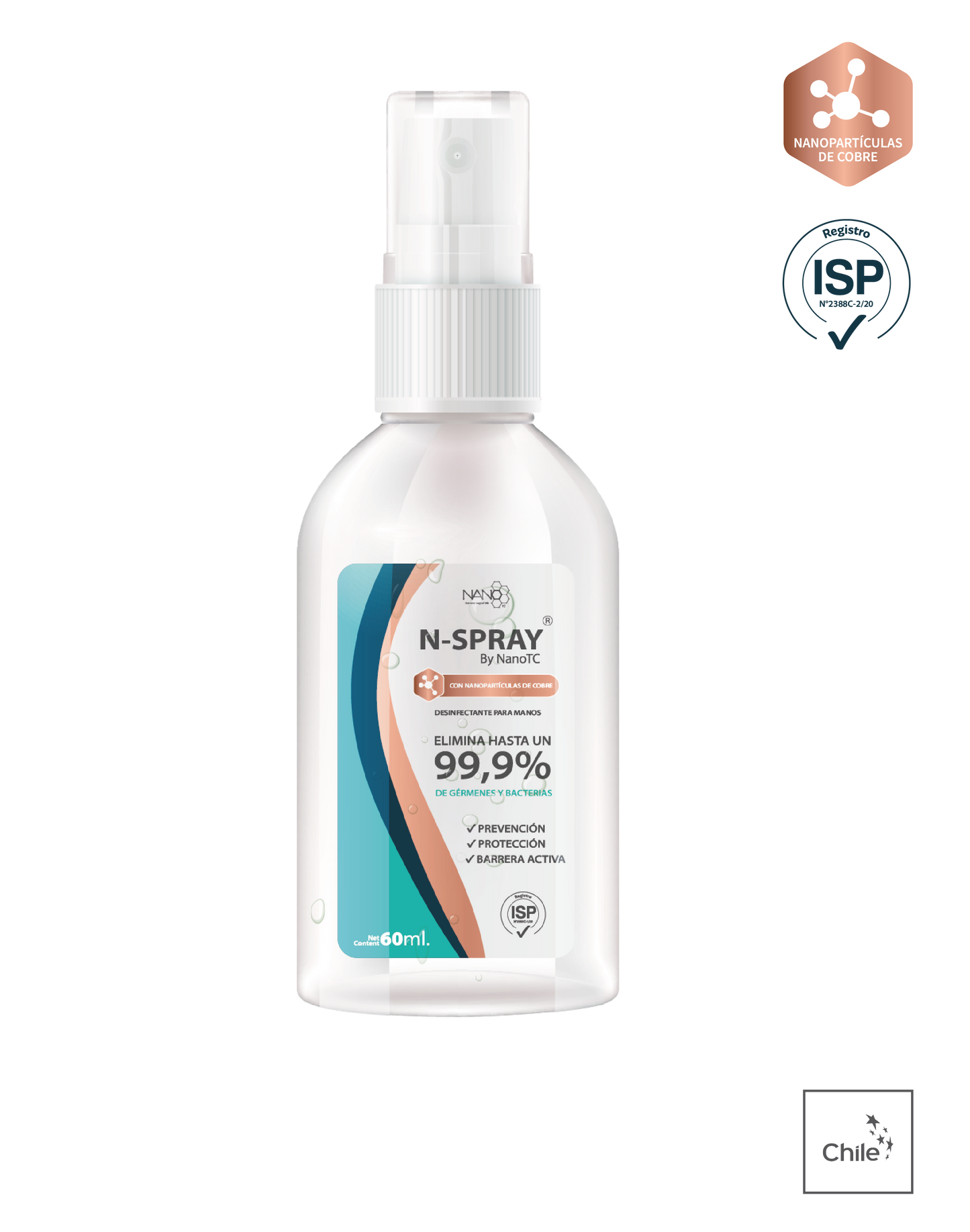 N spray – Alcohol sanitizer spray with copper nanoparticles