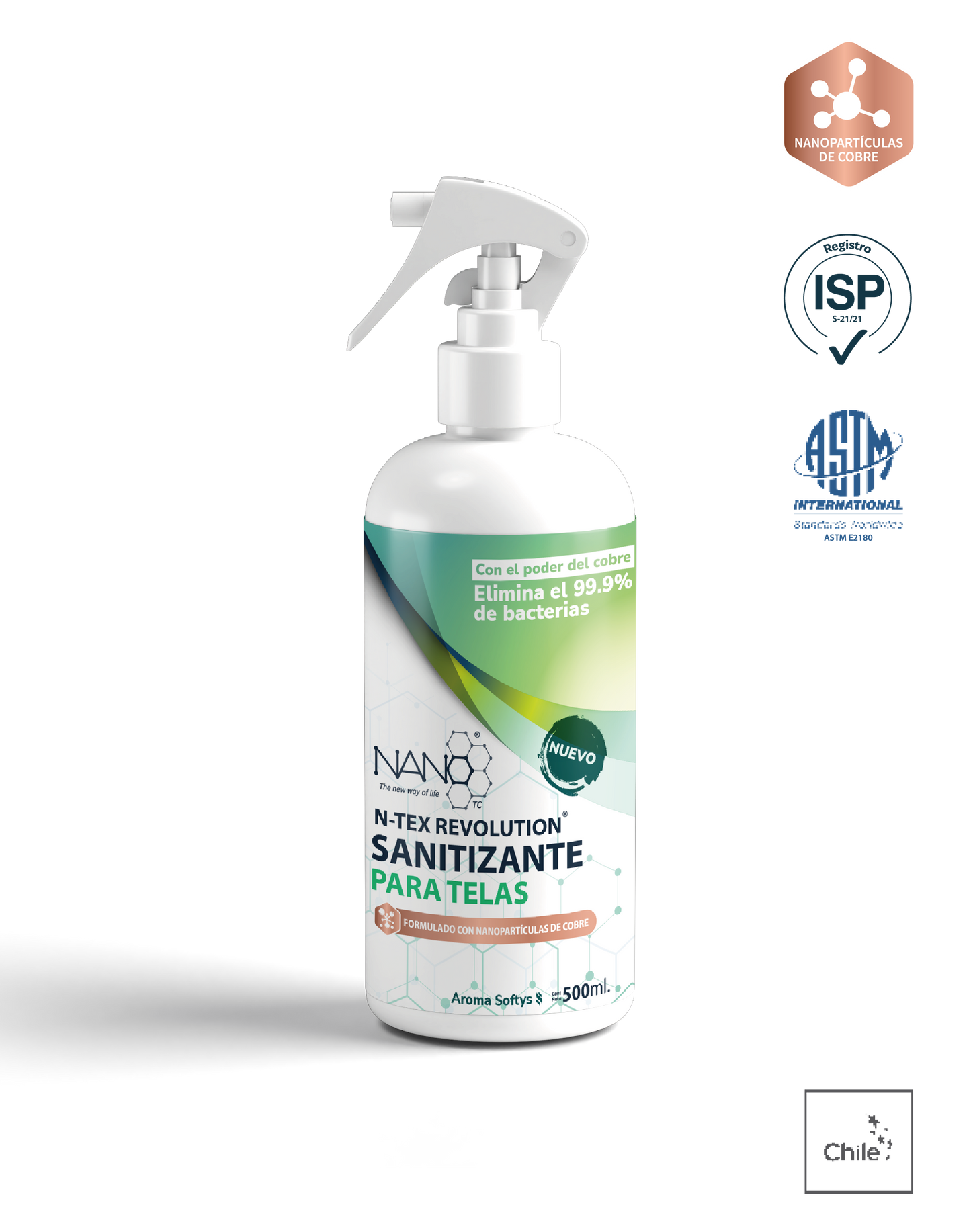 N Tex Revolution - Textile sanitizer with copper nanoparticles